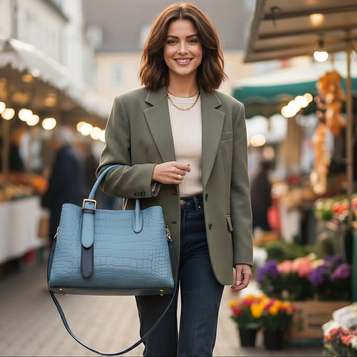Zara Sac à Bandoulière en Cuir
